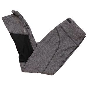 Lululemon high rise cropped running leggings grey size 6